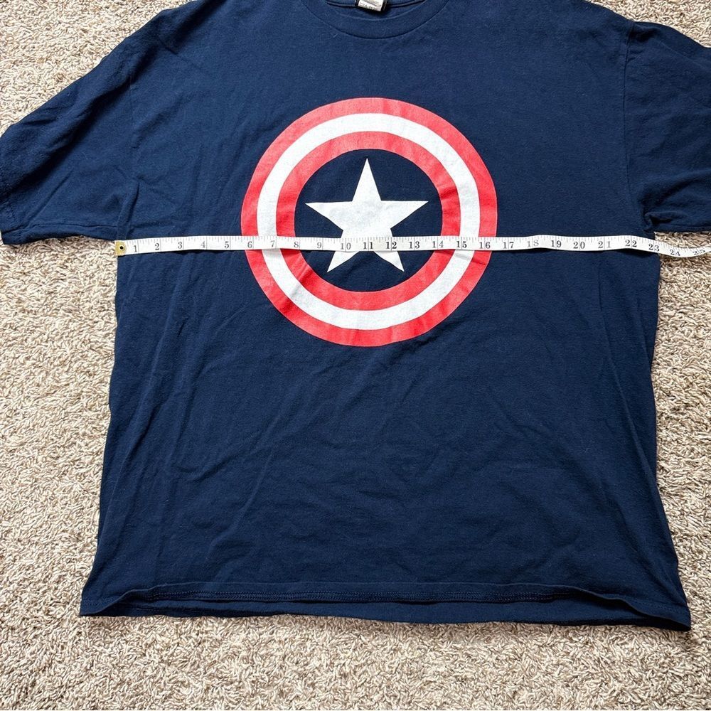 Mad Engine Marvel Comics Captain America Blue, Red & White T-Shirt - Picture 4 of 5